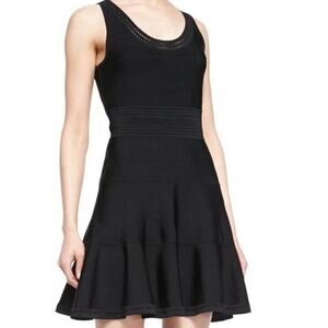 Diane Von Furstenberg Perry Dress Medium Fit & Flare Black Mini Party Formal